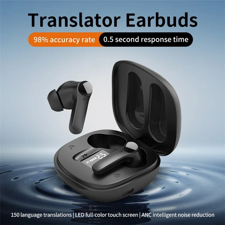 Écouteurs intelligents B11 avec traduction vocale, réduction de bruit, compatibles Bluetooth - Noir