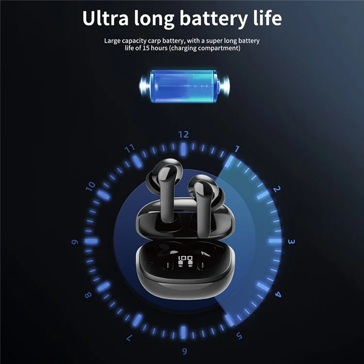Écouteurs intelligents B11 avec traduction vocale, réduction de bruit, compatibles Bluetooth - Noir
