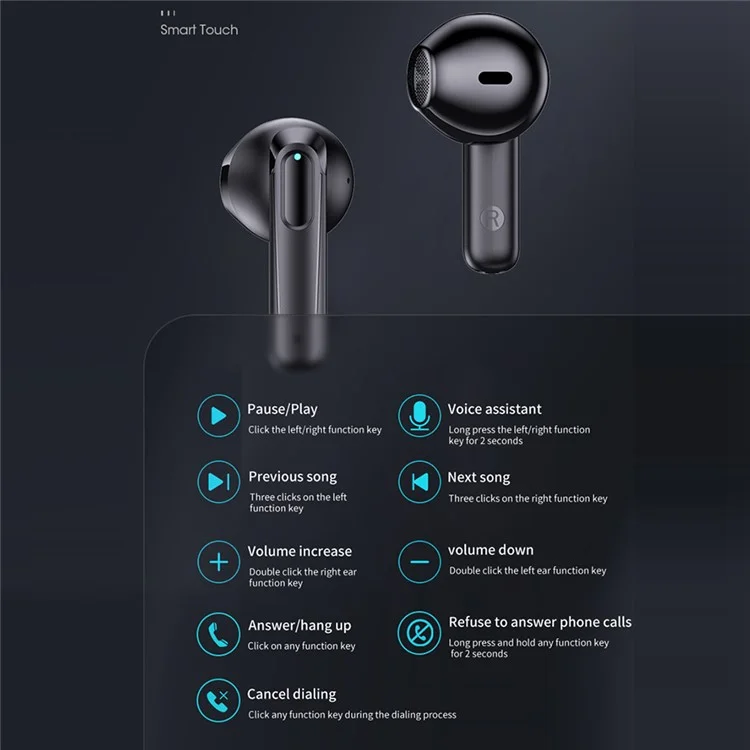 Fones de Ouvido de Tradução Inteligente A18 Bluetooth Sem Fio com 150 Idiomas, Semi In-Ear