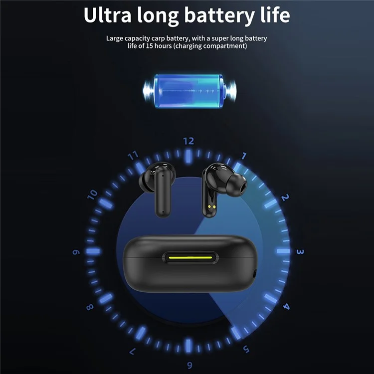 B19 Fones de Ouvido Inteligentes de Tradução em 150 Idiomas com Chamadas HD, Bluetooth Sem Fio - Preto