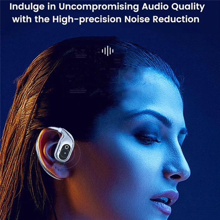 XG99 144 Languages Smart Voice Translation Earphones Bluetooth-compatible OWS Open Ear Headphones - Black
