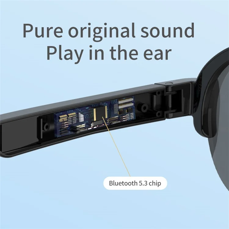 F08 AI Translation Bluetooth-Compatible Glasses Headphones UV400 Anti Glare Smart Sunglasses