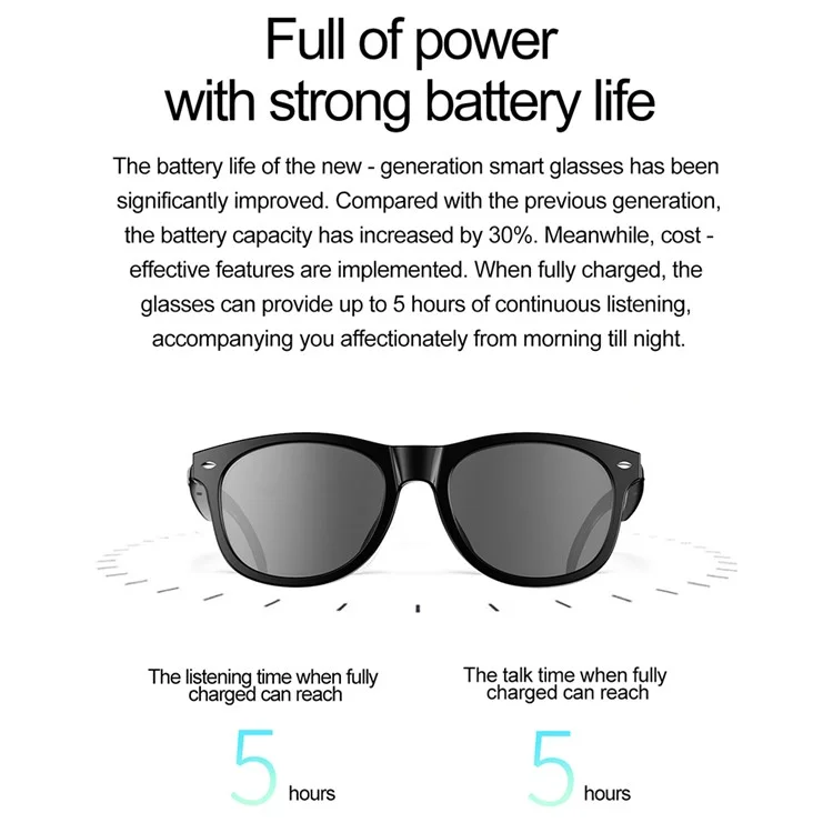 F01 Smart Sonnenbrille Musikwiedergabe Freisprecheinrichtung Bluetooth-kompatible Kabellose Kopfhörer