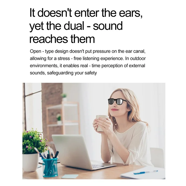 F01 Smart Sonnenbrille Musikwiedergabe Freisprecheinrichtung Bluetooth-kompatible Kabellose Kopfhörer