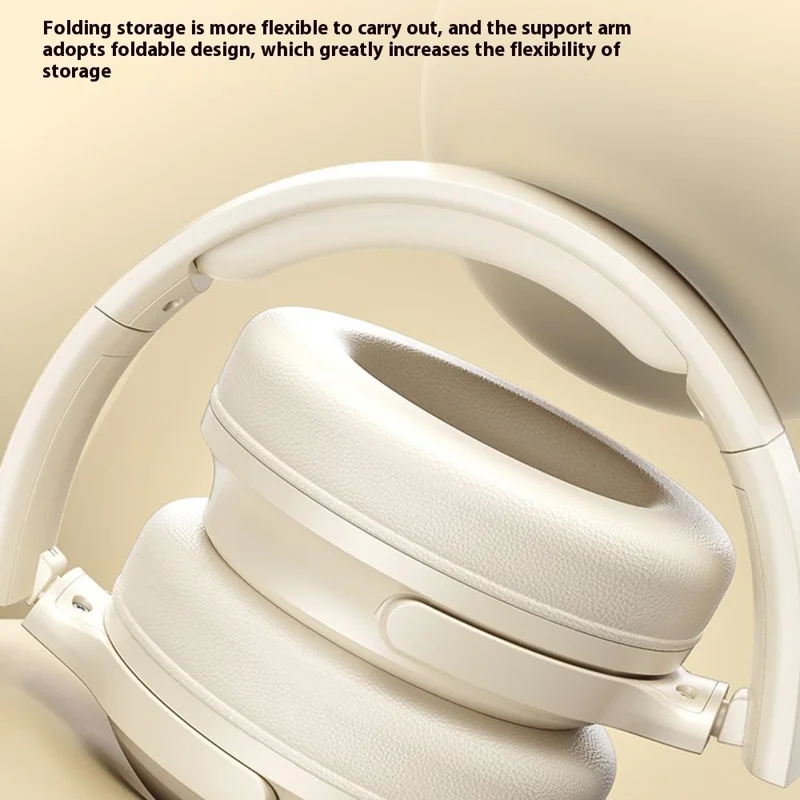 WEKOME Beluga M1 Wireless Headphones Solar Powered Bluetooth-Compatible Over-Ear Foldable Headset - White