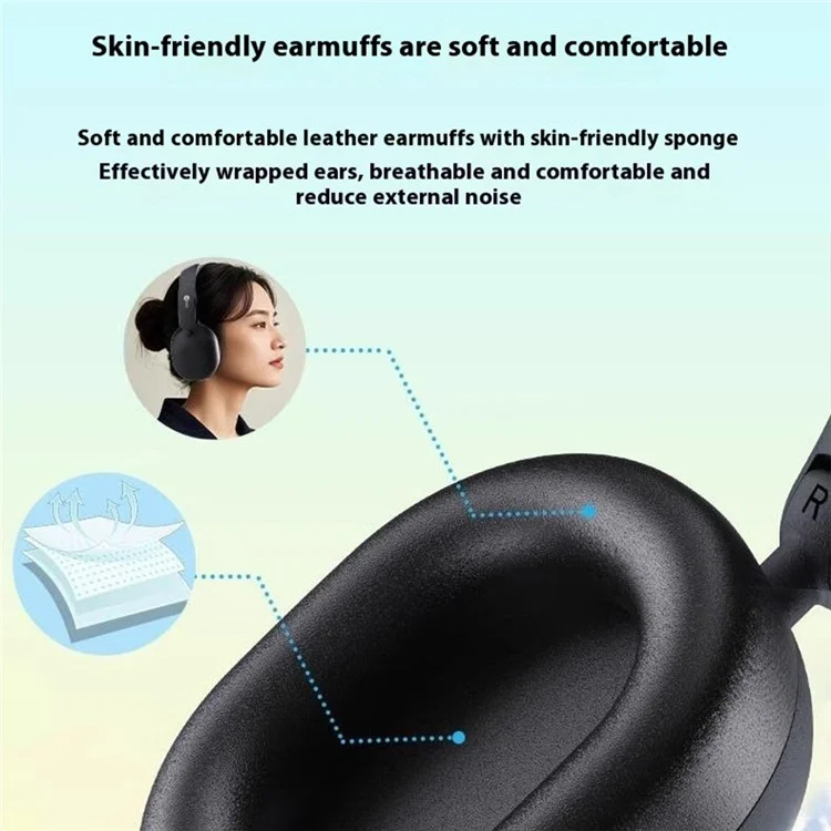 Fones de Ouvido sem Fio LENOVO LECOO ES210 Dobráveis Bluetooth Estéreo com 15H de Reprodução - Preto