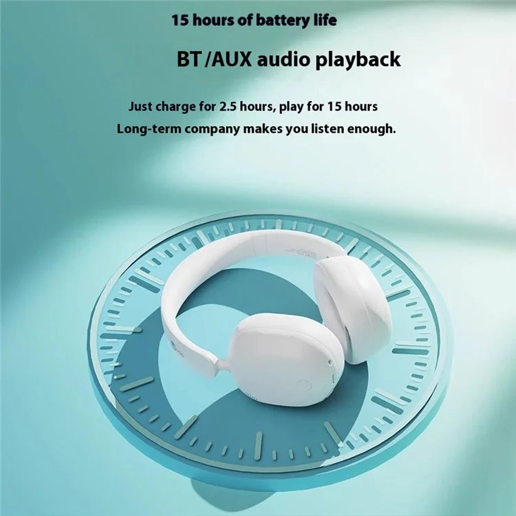 Fones de Ouvido sem Fio LENOVO LECOO ES210 Dobráveis Bluetooth Estéreo com 15H de Reprodução - Preto