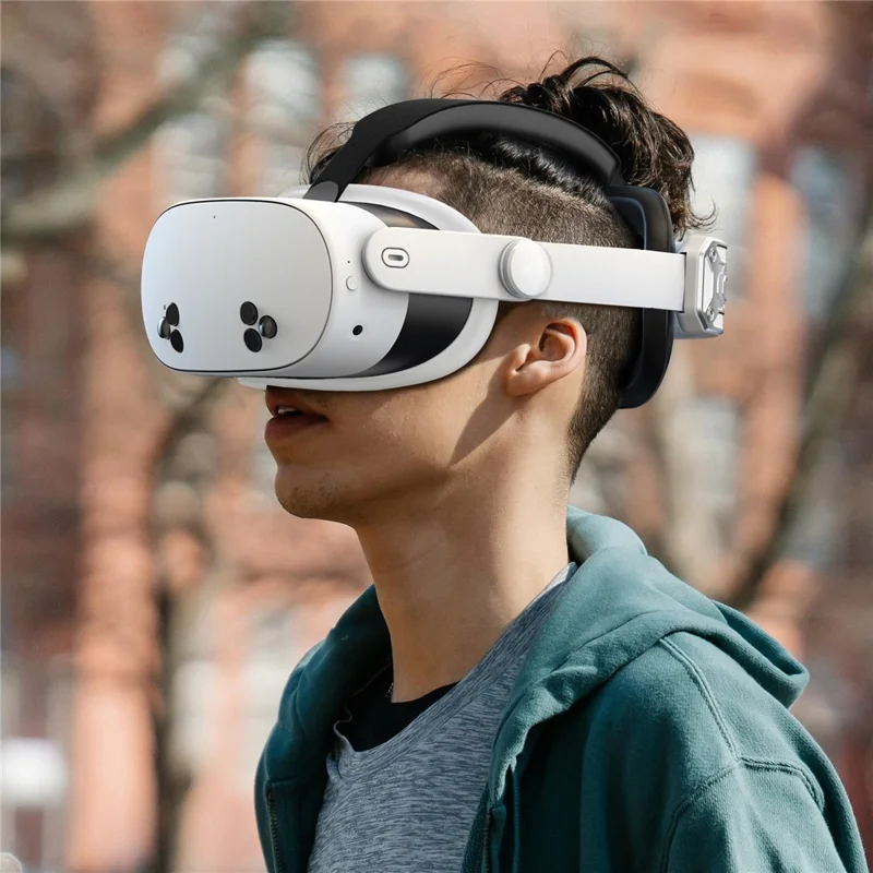 For Meta Quest 3S Silicone Accessory Set with VR Headset Cover  /  Controller Grips  /  Face Mask - White