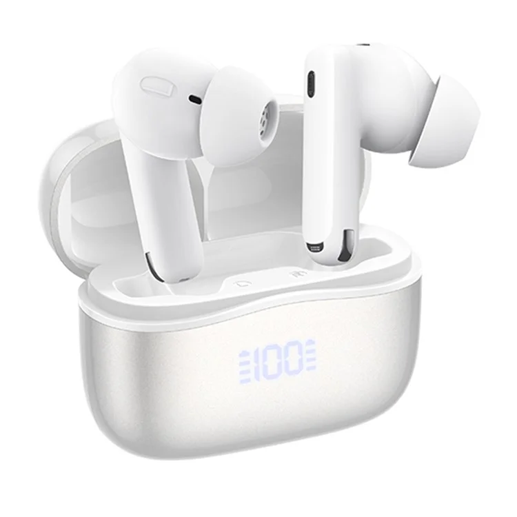 REMAX CozyPods JZ01 Wireless Stereo Earbuds ANC + ENC Noise Reduction HiFi Sound Bluetooth-compatible Earphones - White