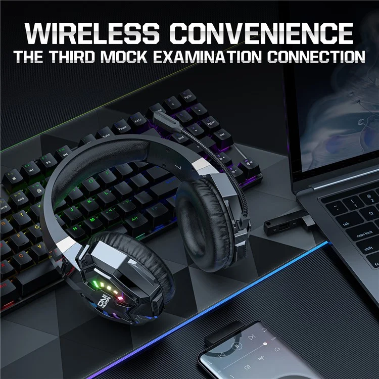 ONIKUMA B15 Gaming-Headset mit dreifachem Modus, RGB-Beleuchtung und Surround-Sound für E-Sports