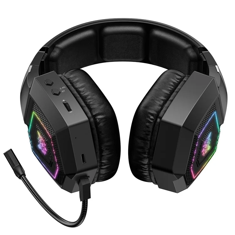 ONIKUMA GT806 Gaming Headset Triple Mode RGB Lighting Surround Sound Bluetooth-Compatible Headphones - Black