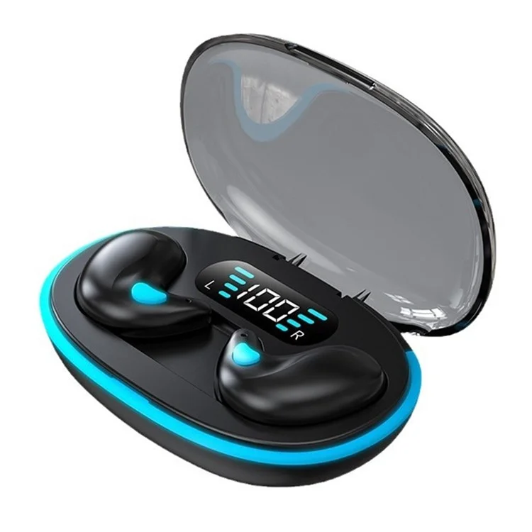 X55 TWS Wireless Bluetooth-Compatible Earbuds Intelligent Noise Reduction Sweatproof Sports Headphones - Black
