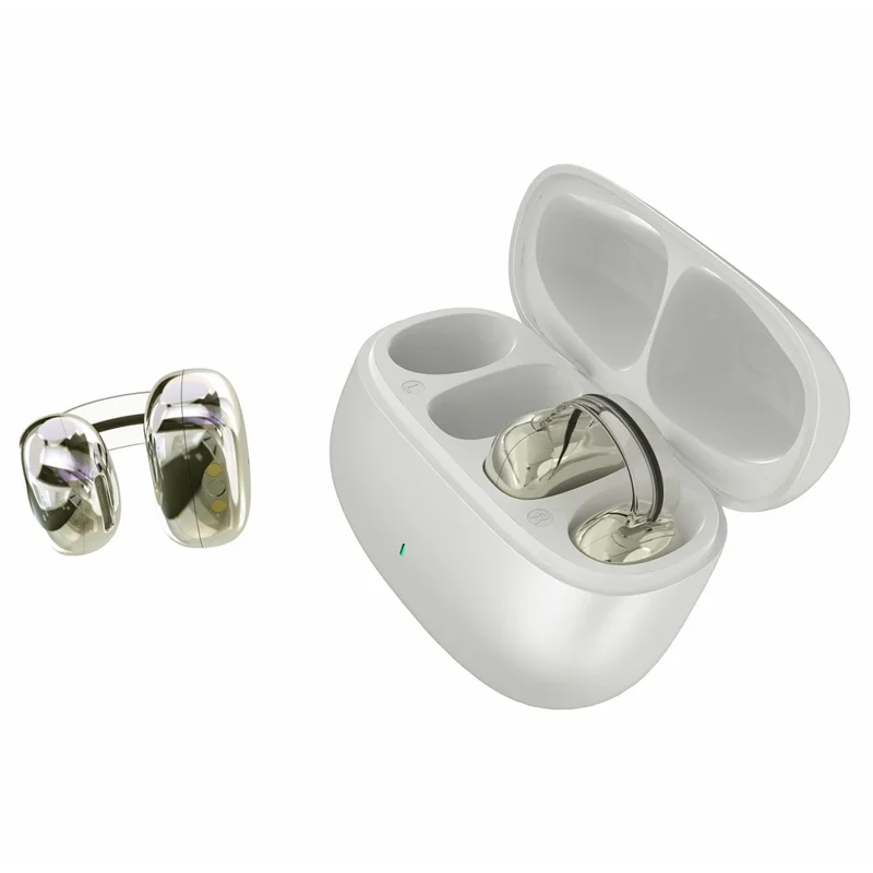 YX59 Open Ear OWS Clip On Wireless Headphones Noise Reduction Bluetooth-compatible Earbuds - White