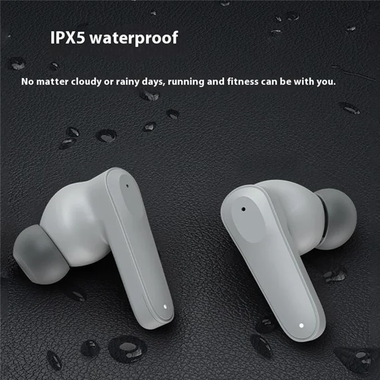 A89 ENC Noise Cancellation Wireless Headphones TWS Bluetooth-Compatible Earbuds with Microphone - Grey