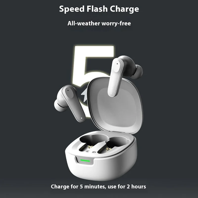 A98 ENC Noise Cancellation Wireless Headphones TWS Bluetooth-compatible Earbuds with Microphone - Black