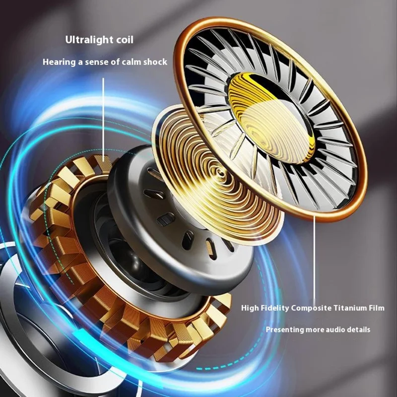 A98 ENC Noise Cancellation Wireless Headphones TWS Bluetooth-compatible Earbuds with Microphone - Black