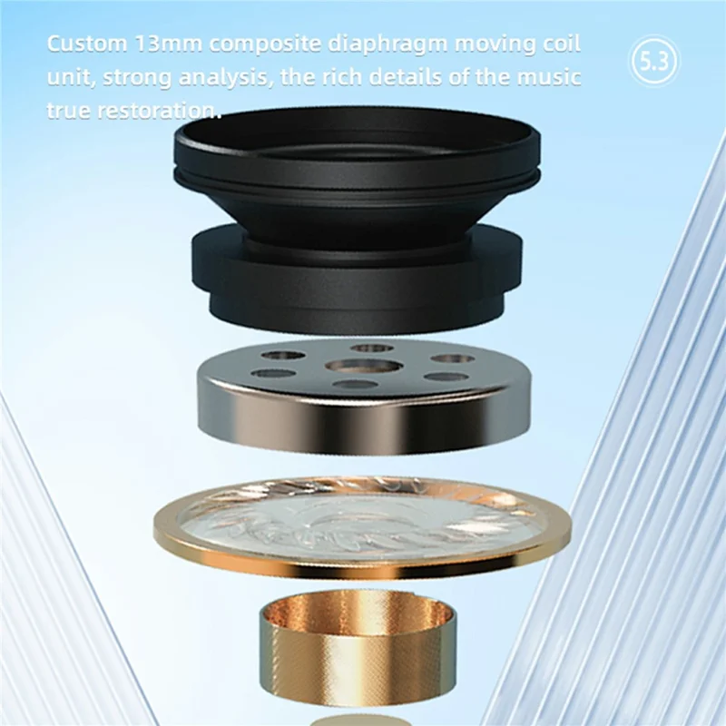 S190 Wireless Earphones Digital Display Waterproof Bluetooth-Compatible Gaming Music Headset - White