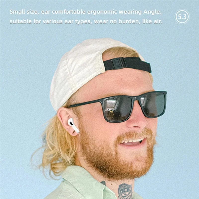 S190 Wireless Earphones Digital Display Waterproof Bluetooth-Compatible Gaming Music Headset - White