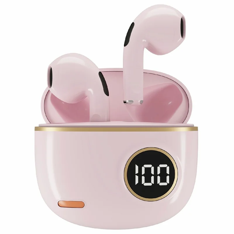 S190 Wireless Earphones Digital Display Waterproof Bluetooth-compatible Gaming Music Headset - Pink