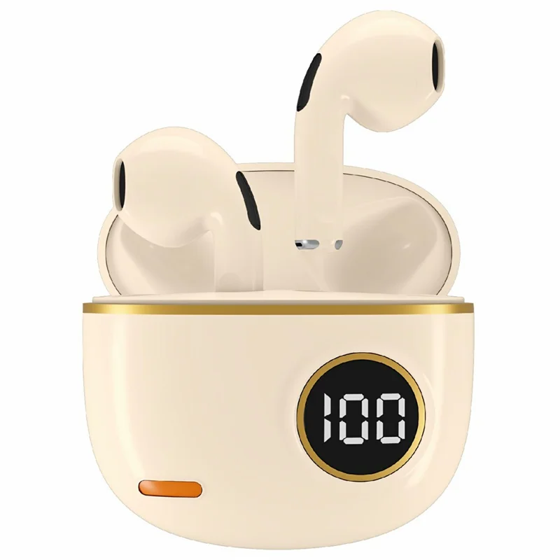 S190 Wireless Earphones Digital Display Waterproof Bluetooth-compatible Gaming Music Headset - Nude