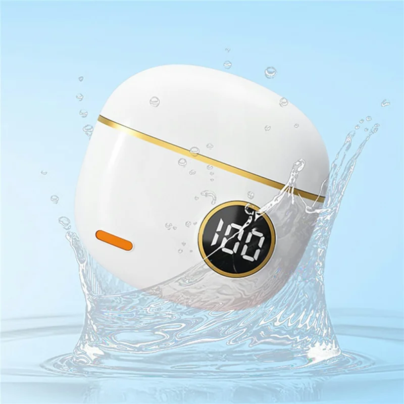S190 Wireless Earphones Digital Display Waterproof Bluetooth-compatible Gaming Music Headset - Nude