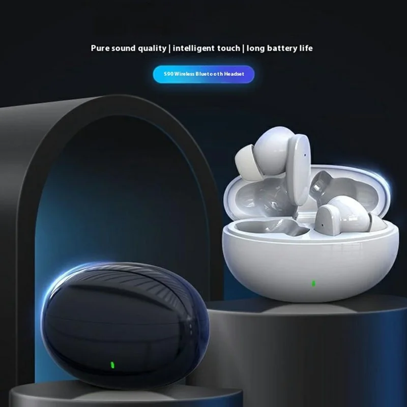 S90 Wireless Bluetooth-Compatible In-Ear Earphones Low Latency Music Gaming Headset - White