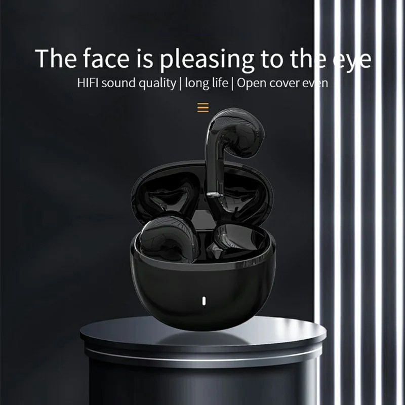 V350 Wireless Bluetooth-Compatible Earphone HiFi Sound Quality Touch Control Music Gaming Headset - Black