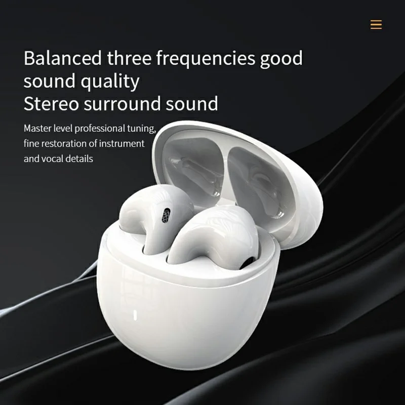 V350 Wireless Bluetooth-Compatible Earphone HiFi Sound Quality Touch Control Music Gaming Headset - Black