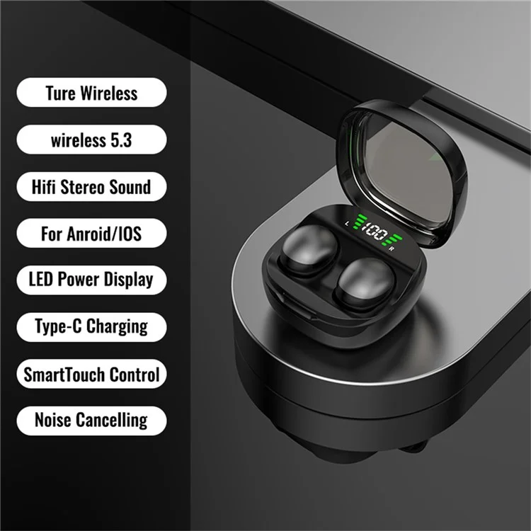 mini13 Mini Sleep Wireless Earbuds HD HiFi Bass Sound Invisible Bluetooth-Compatible Earphones (Standard Version) - Black