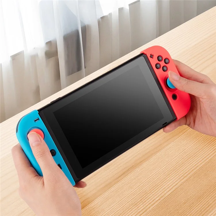 Funda de silicona para mando de Nintendo Switch + Fundas para pulgares con protección antigolpes - Azul