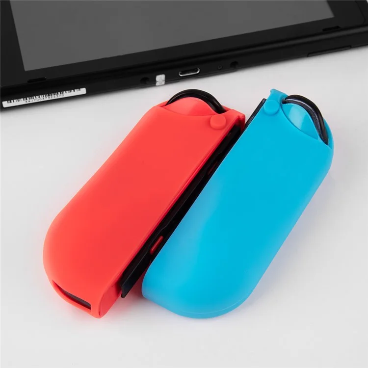Funda de silicona para mando de Nintendo Switch + Fundas para pulgares con protección antigolpes - Azul