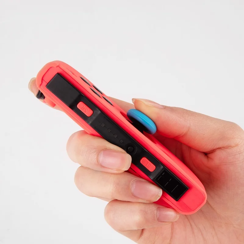 غطاء سيليكون لوحدة تحكم نينتندو سويتش + أغطية أصابع تحكم مانعة للانزلاق، غطاء واقي ممتص للصدمات - أسود