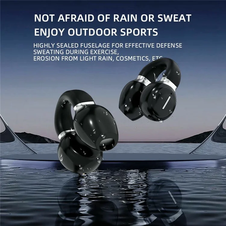P-Q9 140+ Languages Translation Wireless Earbuds Noise Reduction Ear Clip Bluetooth-Compatible Earphones - Black