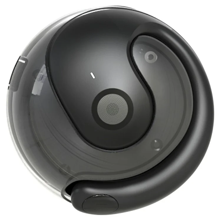 JM13 Wireless Translation Earphones Bluetooth-Compatible Ear Hook Headphones with Ball Shape Charging Case - Black