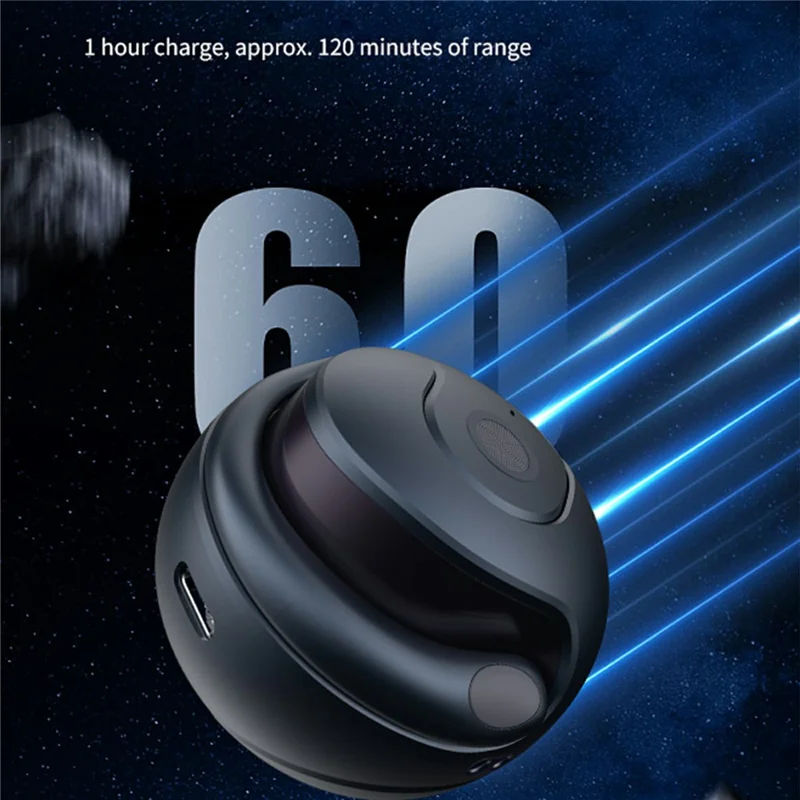 JM13 Wireless Translation Earphones Bluetooth-compatible Ear Hook Headphones with Ball Shape Charging Case - Purple