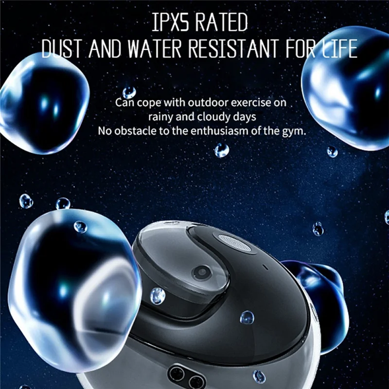 JM13 Wireless Translation Earphones Bluetooth-compatible Ear Hook Headphones with Ball Shape Charging Case - Purple
