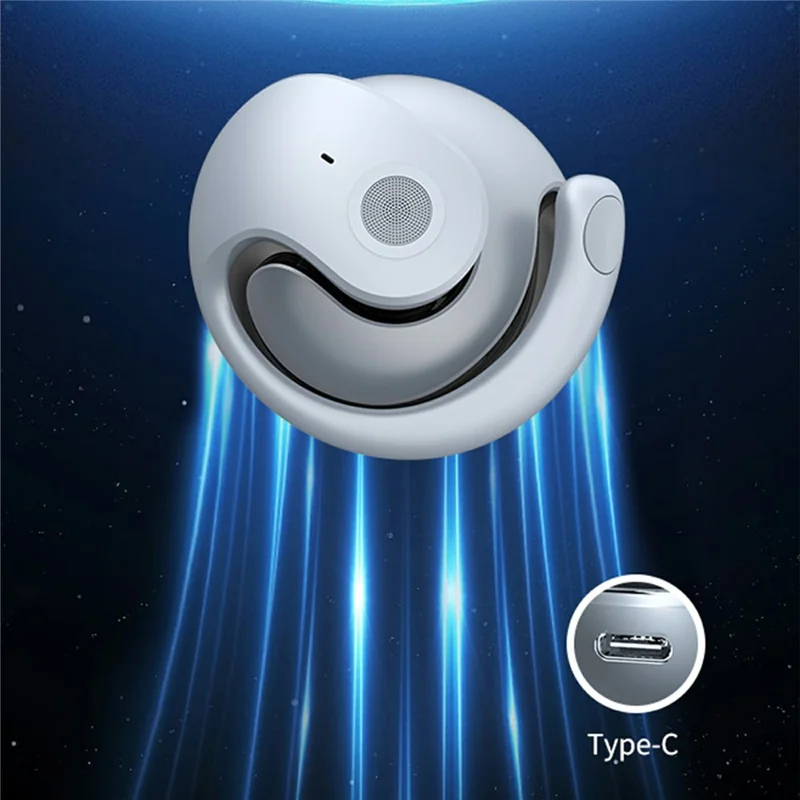 JM13 Wireless Translation Earphones Bluetooth-compatible Ear Hook Headphones with Ball Shape Charging Case - Purple