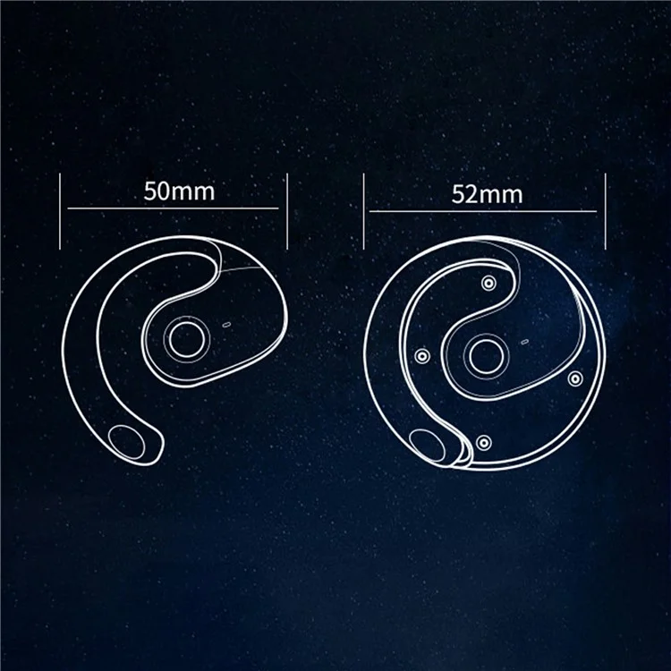 JM13 Wireless Translation Earphones Bluetooth-compatible Ear Hook Headphones with Ball Shape Charging Case - Nude