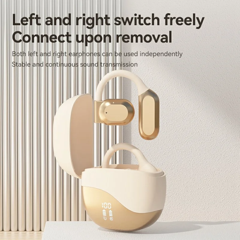 Oreillettes Bluetooth IA M62 Smart Translation sans fil Conception à accroche-oreille Qualité sonore HIFI Confort de port - Noir