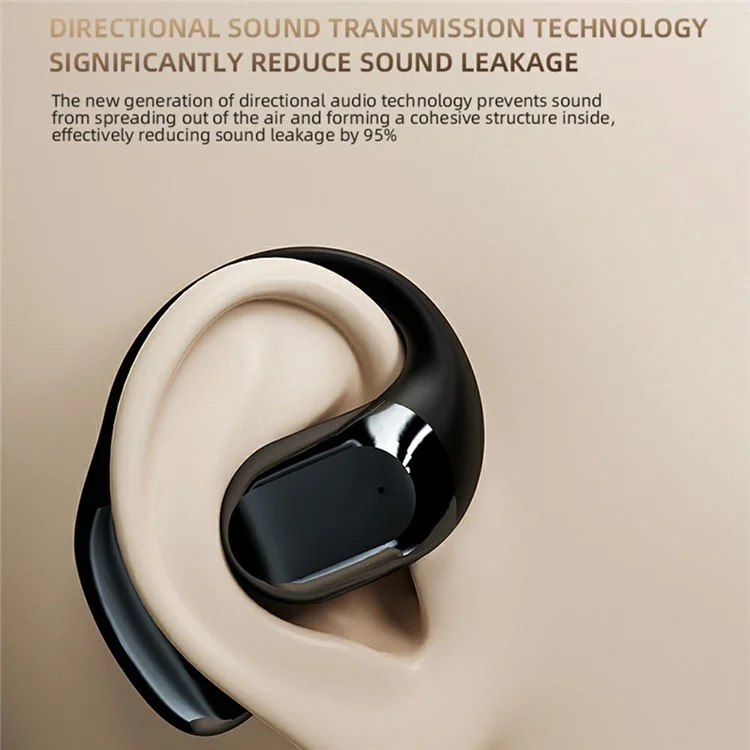 P-Q10 AI Smart Translation Earbuds BT Headset Digital Display Hanging Ear Wireless Earphones - White