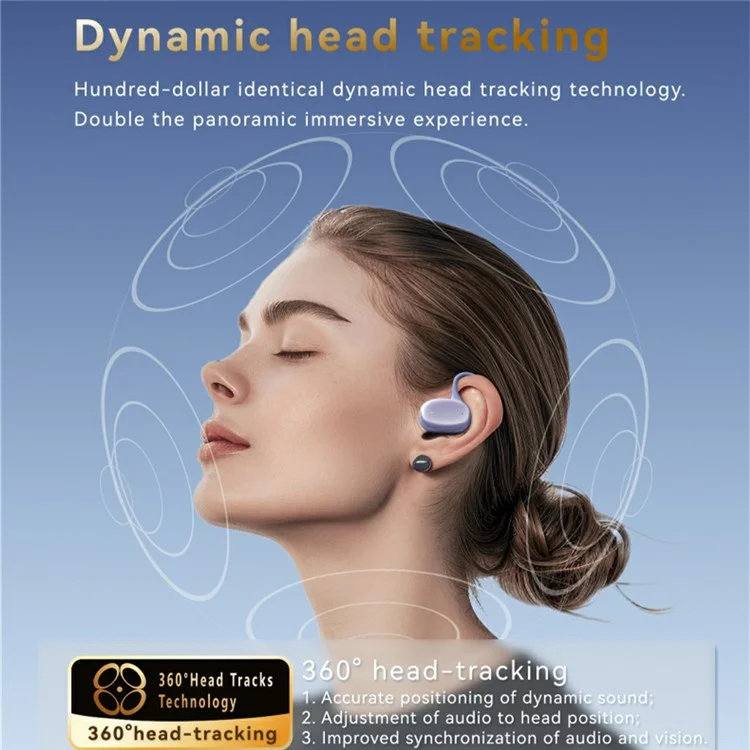 F20 OWS Auriculares inalámbricos de botón Bluetooth para correr con reducción activa de ruido - Morado