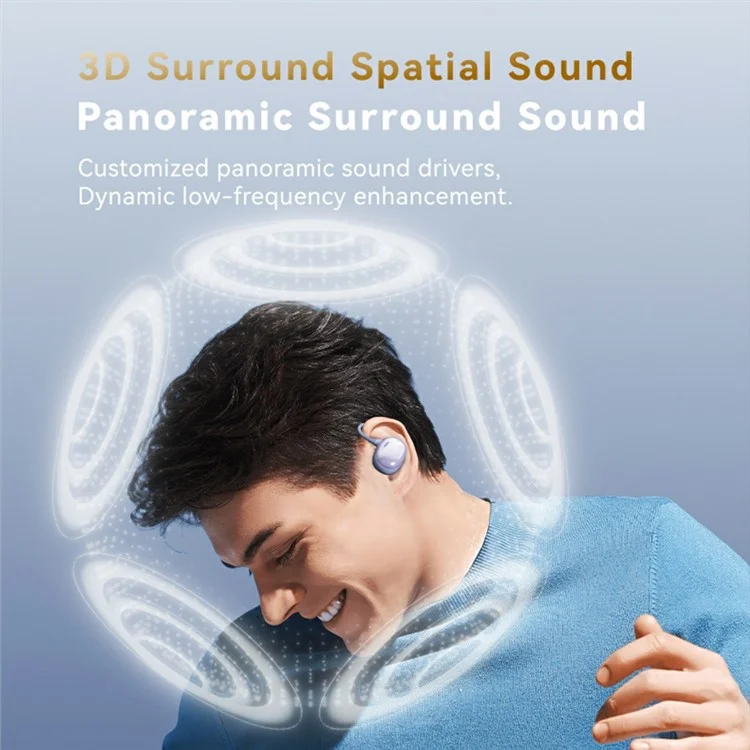 F20 OWS Auriculares inalámbricos de botón Bluetooth para correr con reducción activa de ruido - Morado