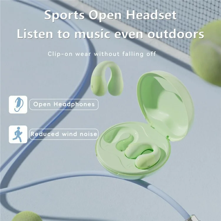 F13 1 Pair HIFI Wireless Earbuds Ear-Clip Design Bluetooth-Compatible Earphones True Wireless Stereo - Black