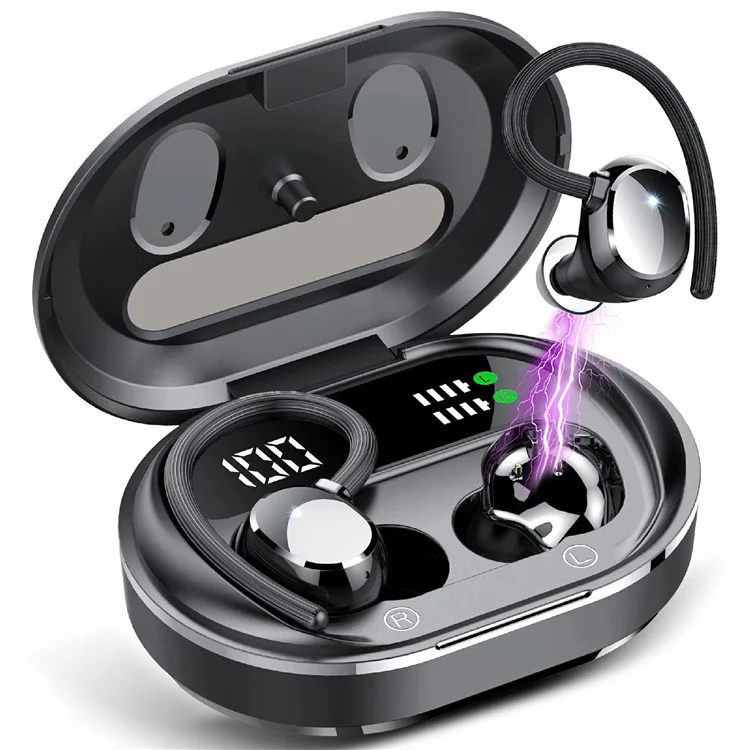 Q35 1 Pair Ear-Hook Headphones Wireless Earbuds Sport Business Headset High Definition Sound Comfortable Wear