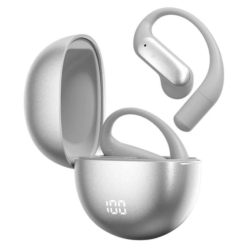 M118 Wireless Earphones Bluetooth-Compatible Waterproof Sports Ear Hook Headset - Silver