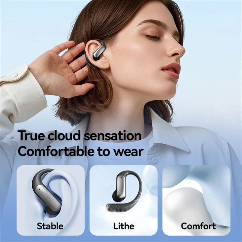 M118 Wireless Earphones Bluetooth-Compatible Waterproof Sports Ear Hook Headset - Silver