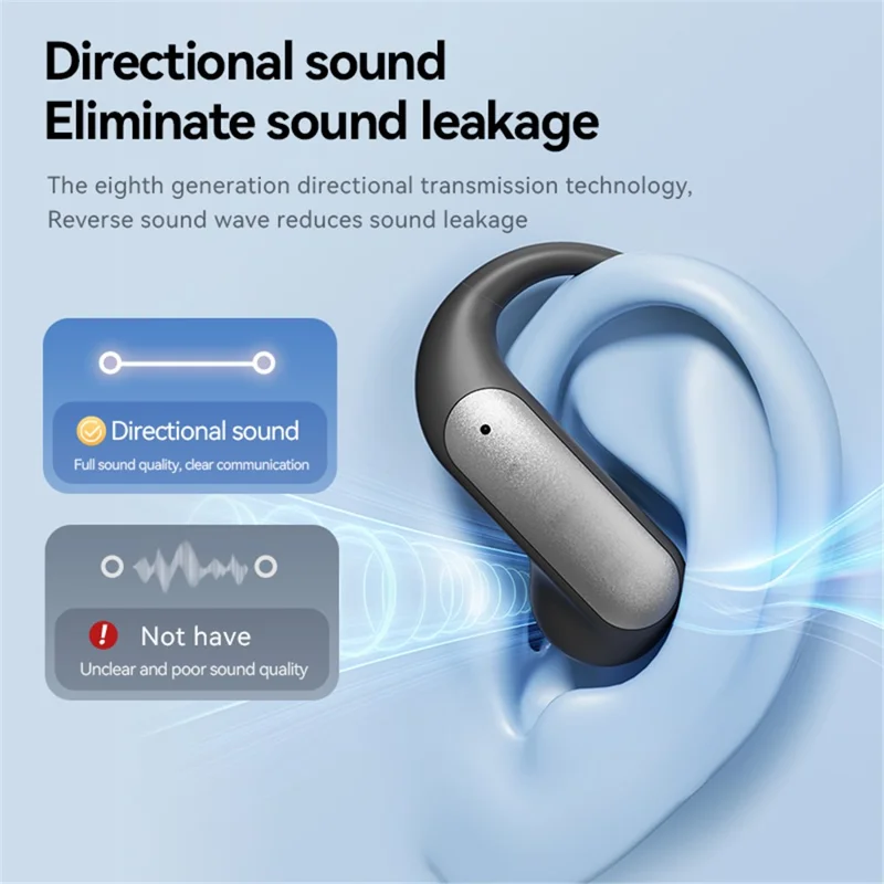 M118 Wireless Earphones Bluetooth-Compatible Waterproof Sports Ear Hook Headset - Silver