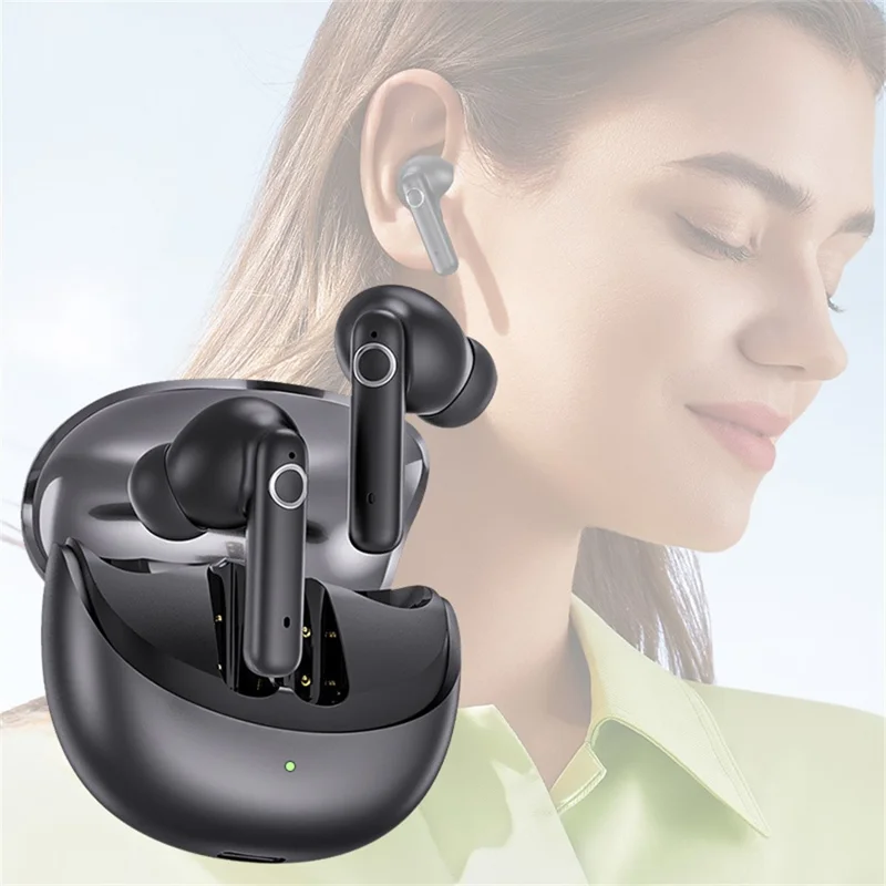 S670 Active Noise Cancellation Wireless Bluetooth-Compatible Earbuds In Ear Sports Headphones - Black