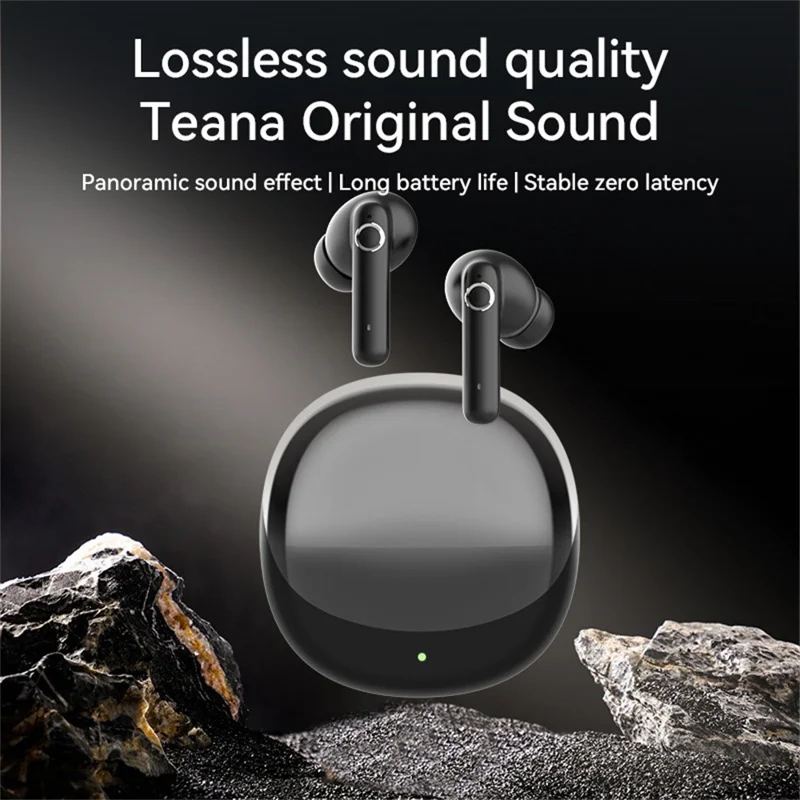 S670 Active Noise Cancellation Wireless Bluetooth-Compatible Earbuds In Ear Sports Headphones - Black