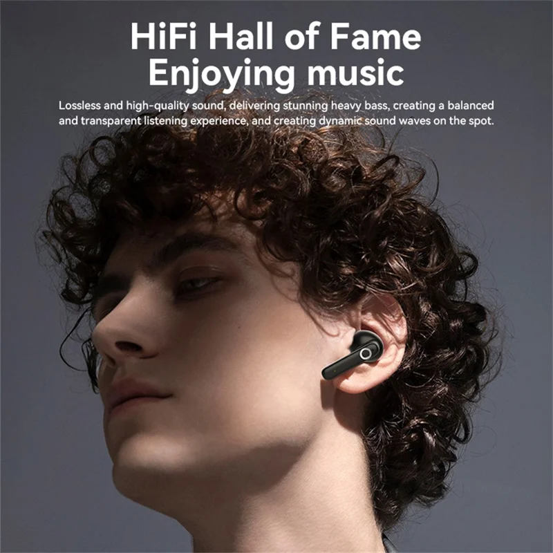 S670 Active Noise Cancellation Wireless Bluetooth-Compatible Earbuds In Ear Sports Headphones - Black